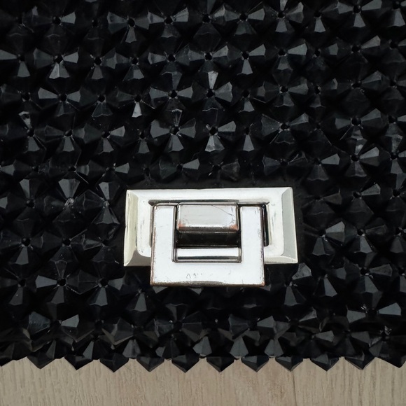 Zara Black Beaded Crossbody bag with Silver Chain - Picture 7 of 10